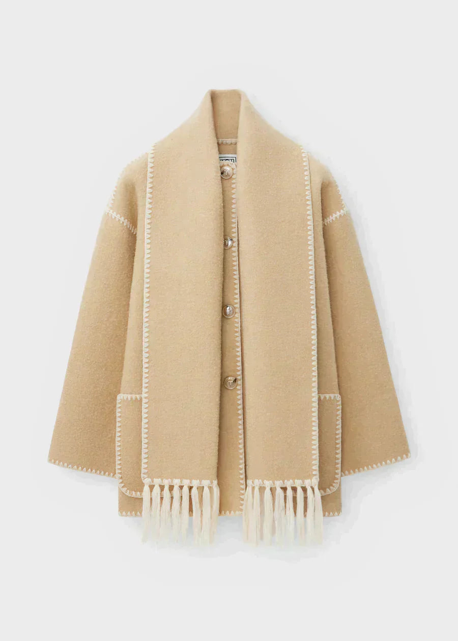 Sarah™ | - Höstens heta oversized jacka och scarf i ett!