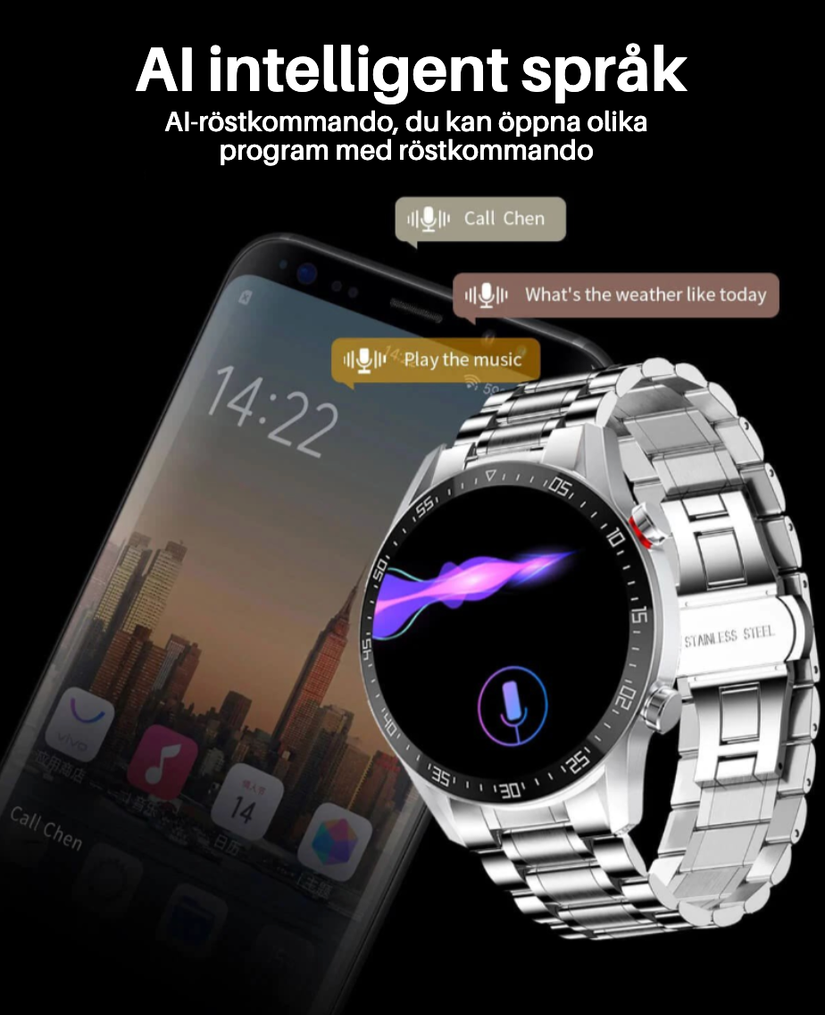 Smartwatch I9 Pro™ - Tillfälligt med GRATIS gummiband