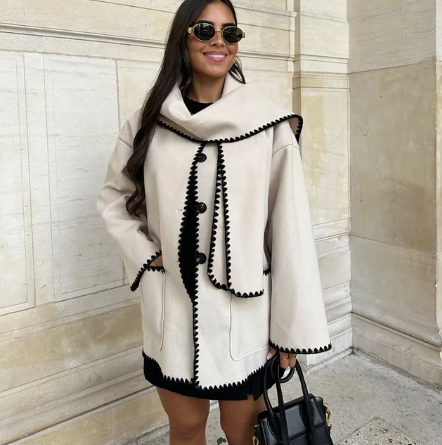 Sarah™ | - Höstens heta oversized jacka och scarf i ett!