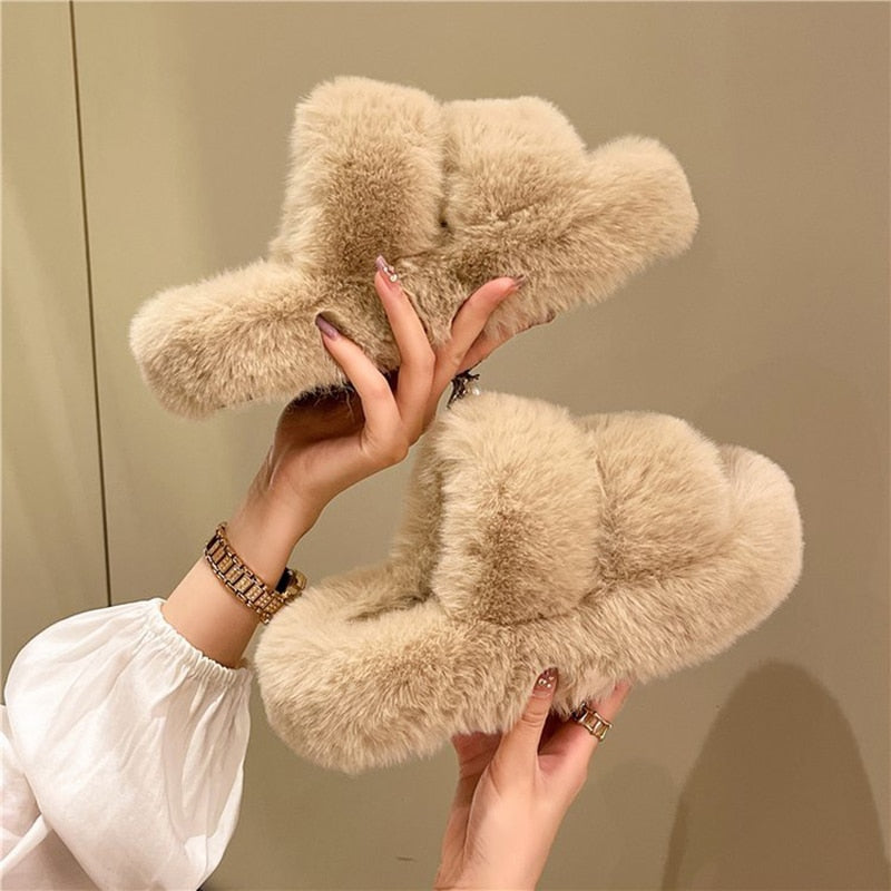 Fluffy™ Tofflor Som Håller Dina Fötter Varma