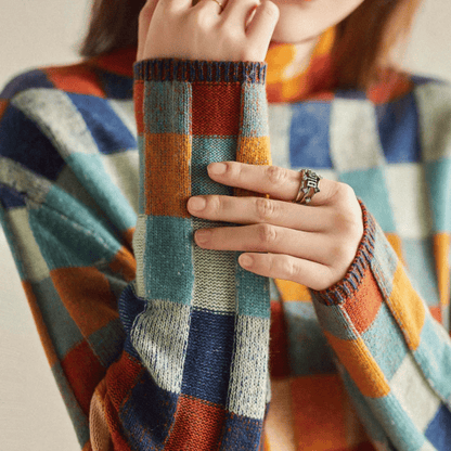 Suvi™ | Turtleneck med lapptäcke i kashmir