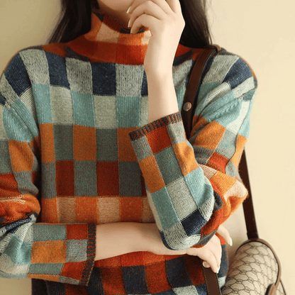 Suvi™ | Turtleneck med lapptäcke i kashmir